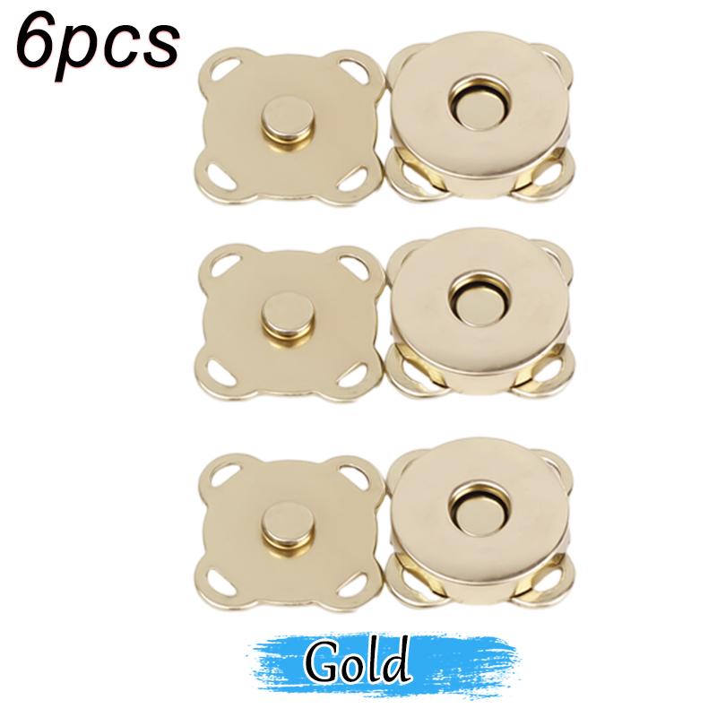5sets 14mm 8mm Sew-on Metal Magnet Buckle Snap Fasteners Buttons Kits DIY Sewing Garment Accessories Materials Wallet Buckle