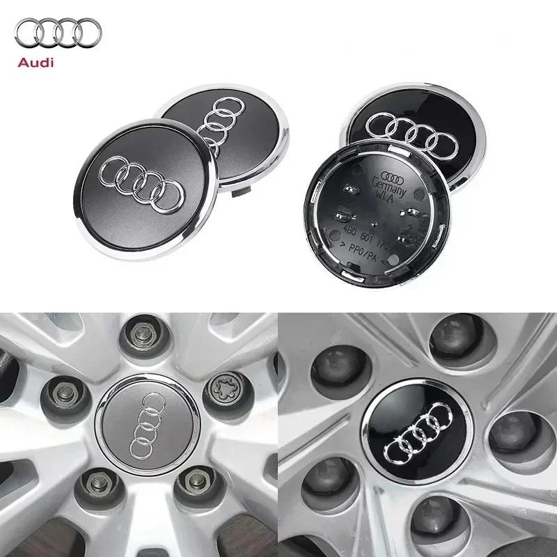 Hub Caps Hot For Audi 4pcs 60mm 61mm 68mm 69mm Audi Hub Caps Car Wheel Center Caps For Audi A1 A2 A3 A4 A5 A6 A7 A8 S3 S6 Q3