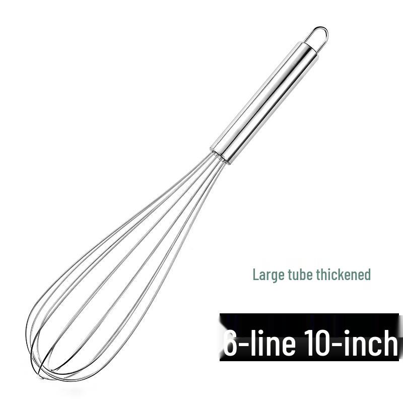 Stainless Steel Semi-Automatic Whisk Set - Manual Thickened and Mini Silicone Whisks