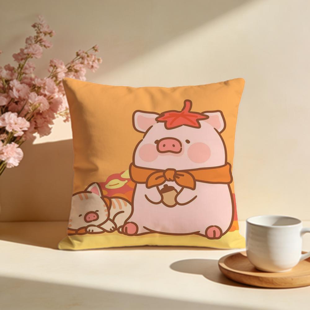 Hot LLulu Piges Cushion Cover Stylish Washable Pillow Cover Ideal for Couch Bedroom Car Decoration