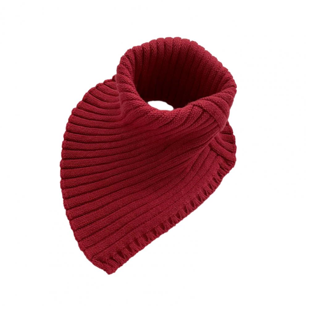 Women Autumn Winter Knitted Fake Collar Scarf Solid Color Ribbed Warm Turtleneck Neck Warmer Detachable Windproof False Collar