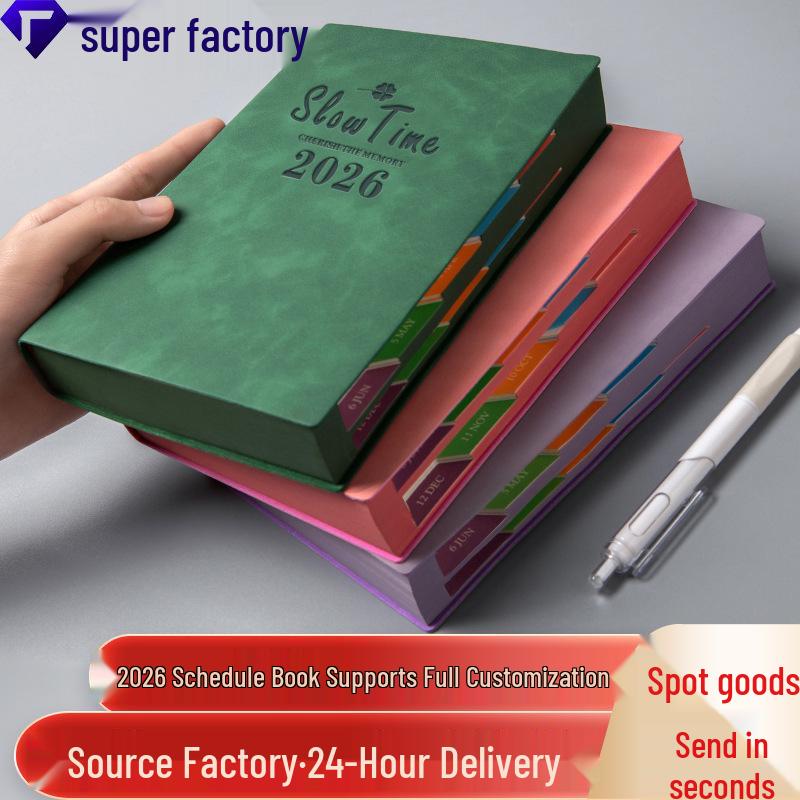 2026 A5 Daily Planner: Student & Office Diary, Customizable Souvenir Notebook