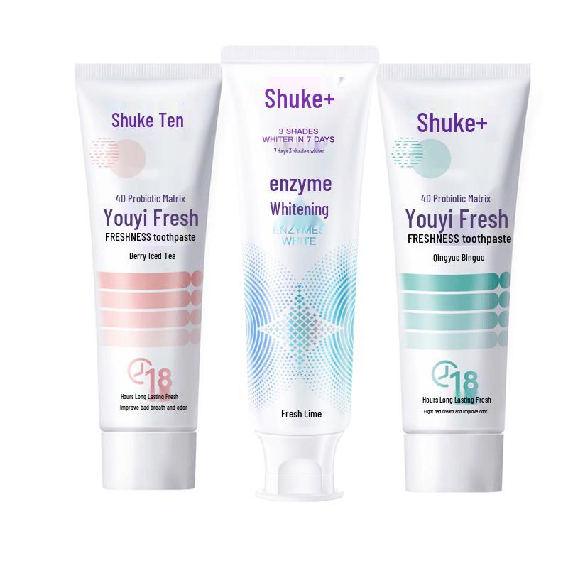 

Shuke Probiotic Whitening Enzyme Toothpaste 3-Pack Set