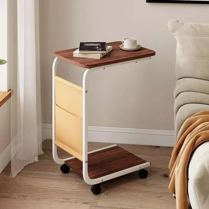 Movable Mini Side Table: Modern Minimalist Sofa Coffee Table & Bedside Storage Cart