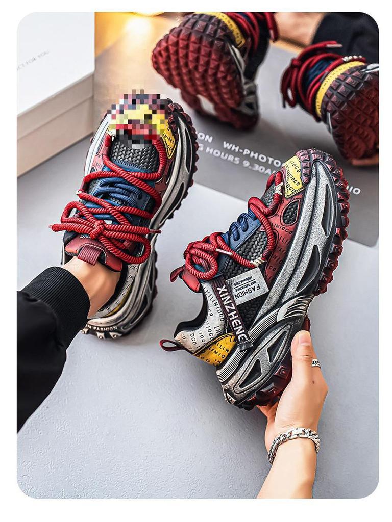 2025 European Men's High-End Trendy Dad Shoes - Autumn Casual, Height-Increasing Sports Style