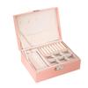 Elegant Multi-Layered PU Leather Jewelry Box with Lock for Earrings, Necklaces, and More