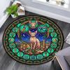 Siamese Cat Glass Round Area Rug Under Office Chairs Bedroom Living Room Home Decor