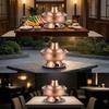 Briquette-Heated Pot Copper-Colored with Chimney Traditional