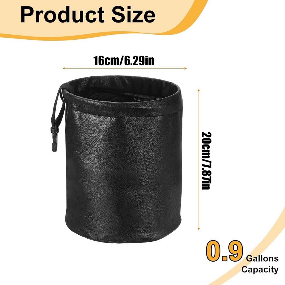 

Trash Can For Car 0.9 Gallon Automotive Waste Organizer Auto Umbrella Storage Bucket For Sedans SUVs Trucks RVs Road Trip Daily
