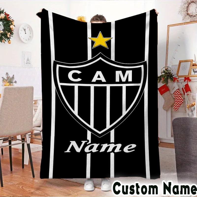 Custom Name Team Spirit Cam Unity Throws Blanket Flannel Blankets for Couch Bed Gifts for Men Women Picnic blanket Christmas fan gifts