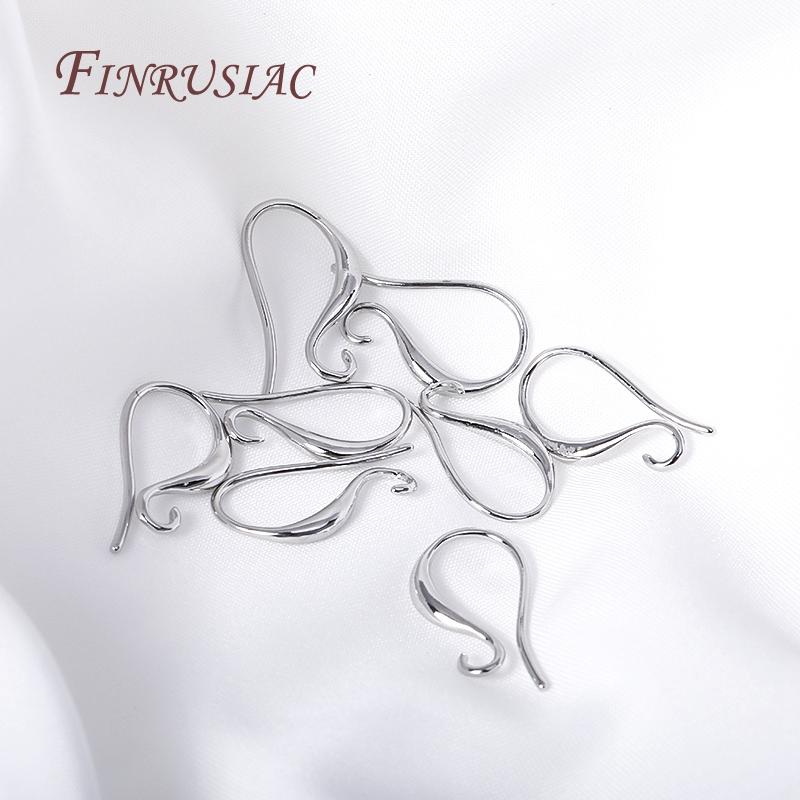 18K Gold Plated Ear Wire with Outside Loop Rhodium Plated Earring Hooks Earwire Fittings DIY Earrings Jewelry Accessories