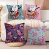 Courage the Cowardly Dog Pillow Case Anti-dustmite Pillowcase Invisible Zipper Silky Short Plush Sofa Cushion Cover