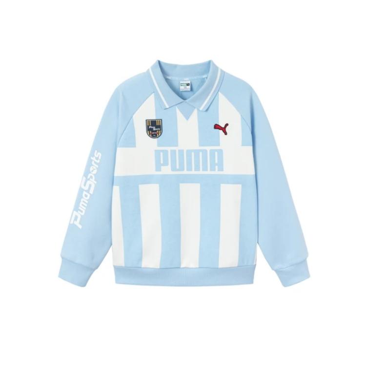 PUMA Sweatshirt SPORTSTYLE Loose Fit Fleece Lined Thermal Blue Tone 00388 Kids 353425121103-00388 110