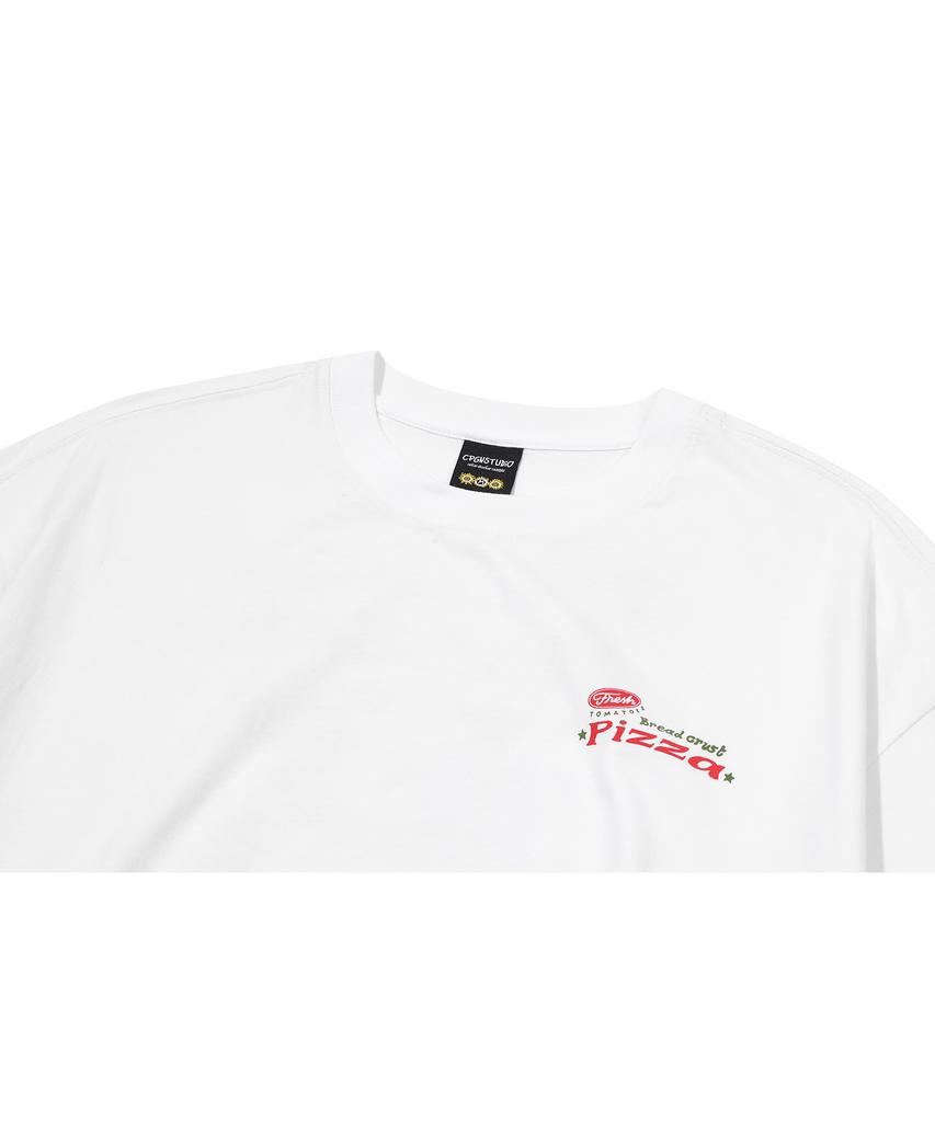 CPGN STUDIO Tomato Pizza Short Sleeve T-Shirt White