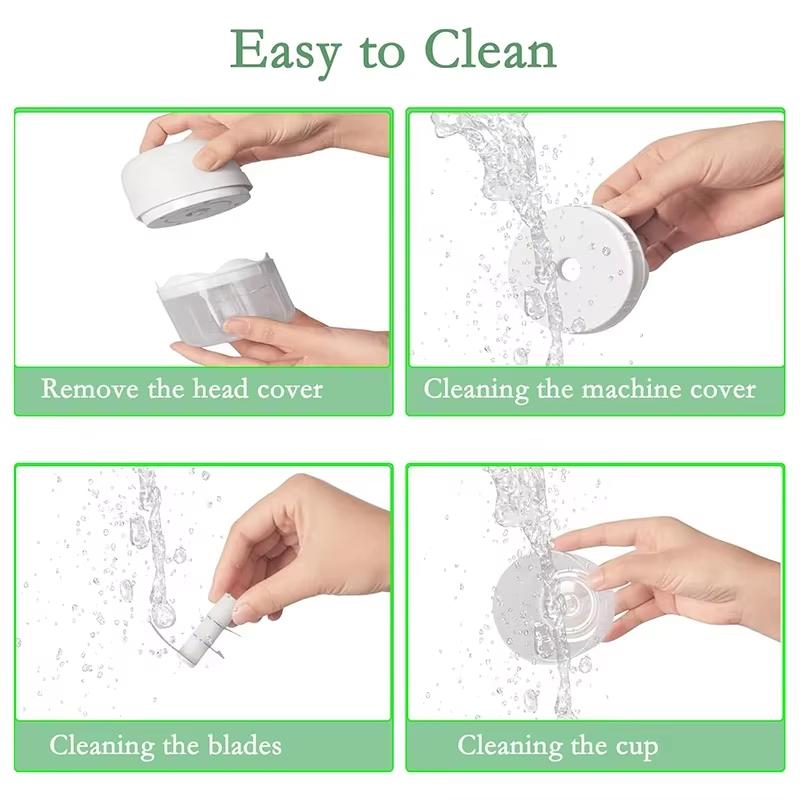 260ML Electric Garlic Mincer, USB Rechargeable Mini Food Chopper, Portable Vegetable Grinder for Garlic, Chili, Meat & Baby Food, Kitchen Gadget