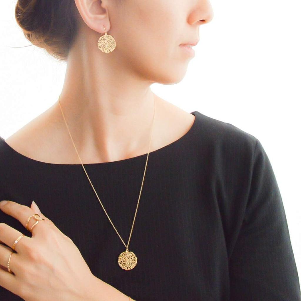 [NAOTJEWELRY] [Naot Jewelry] Women's Necklace [Gift Box Included] Mesh Plate Necklace Gold