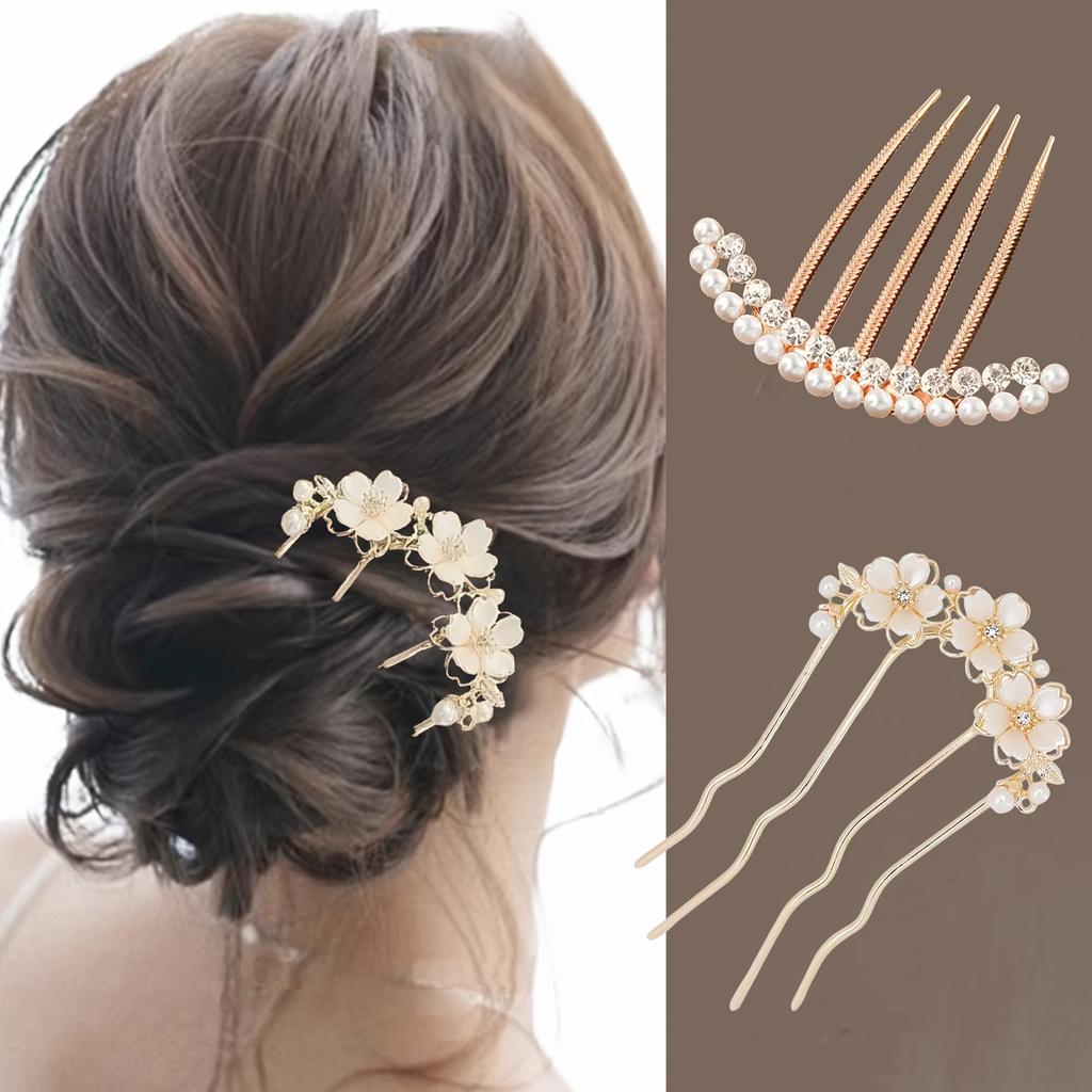 Bohemian Style Elegant Women's Hair Comb Side Pins Secure Hair Accessories Vintage Bridal Wedding Hair Accessories