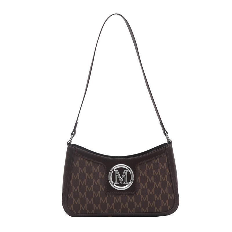 Street Style Pu Small Shoulder Bag With Letter Print For Daily Use