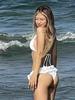 Korean-Style Lace-Up Ruffle Swimsuit: Gathered Bust, Layered Skirt, Two-Piece Vacation Wear