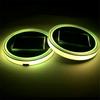 Pair 68Mm Round Solar+Usb Charging Car Cup Holder Bottom 7 Color Rgb Led Lights