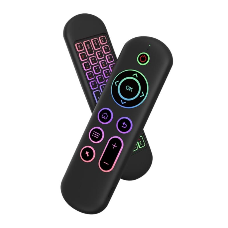 Remote Control with/No Backlit BLE5.2 2.4G Fly Mouse Voice Remote Control 6axis Gyroscope Double Modes