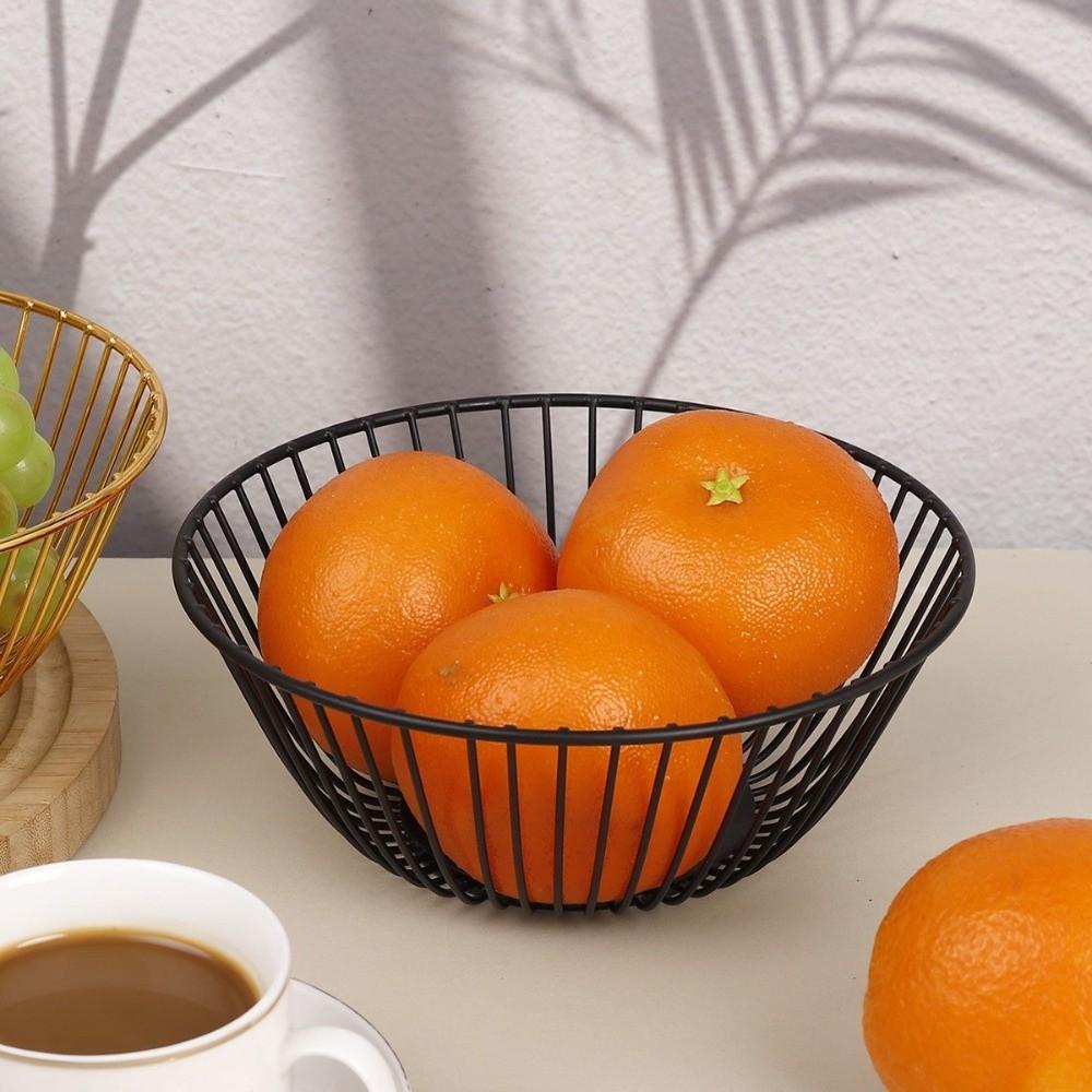 Multifunctional Metal Fruit Basket Large Capacity Durable Coffee Pod Container Iron Metal Wire Storage Bowl