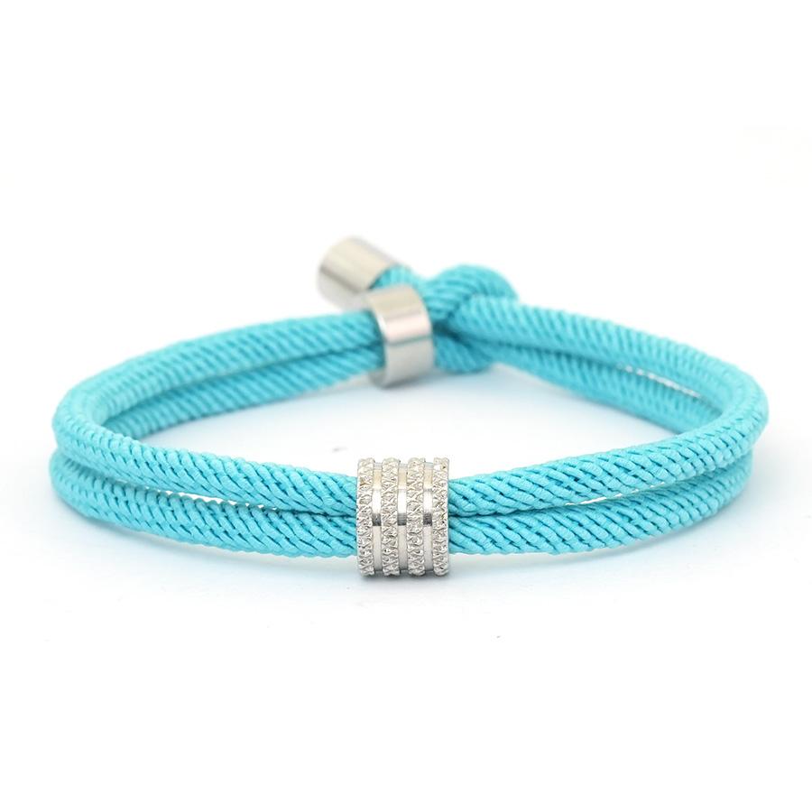 

Unique Men Bracelet 4mm A Grade String 6 Colors Available Stainless Steel Metal Street Leisure Versatile Accessories Pulseria