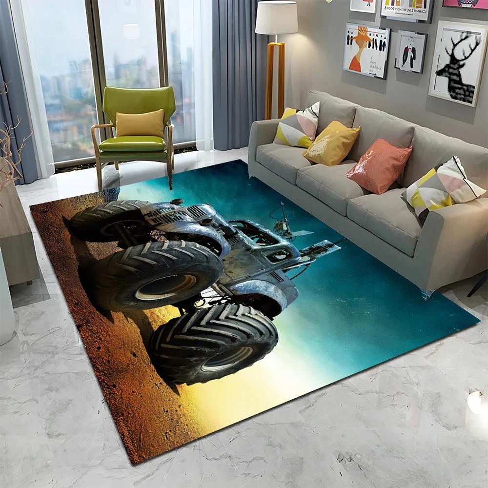 Covor 3D Monster Jam Monster Truck Desen Animat pentru Casă Living Dormitor Canapea Covoraș Decor, Covor pentru Copii Covoraș de Podea Antiderapant