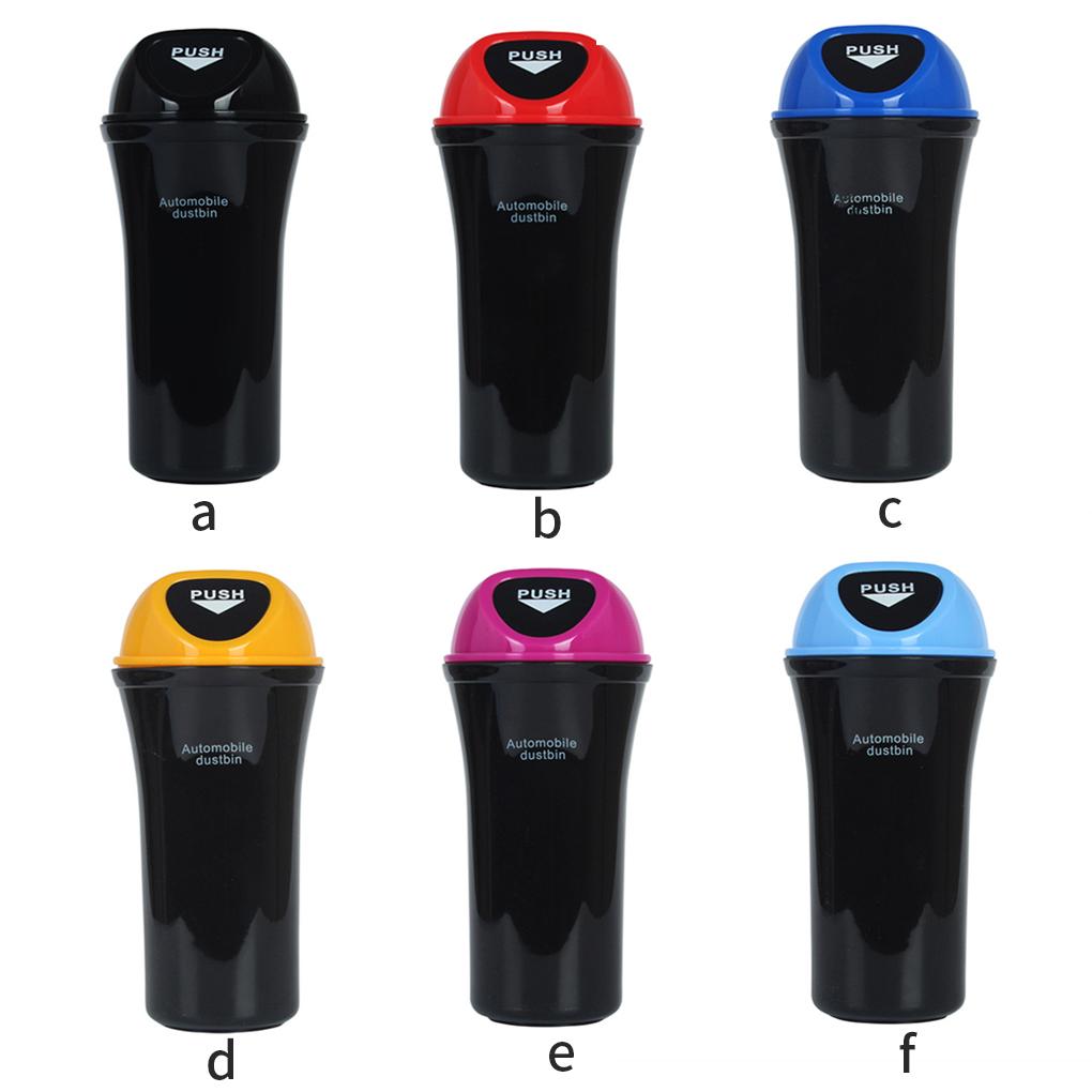 Car Trash Can Garbage Bin Waste Rubbish Mini Storage Can Vehicle Plastic Trash Bucket, Yellow