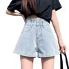 Summer Women's Fashion Jeans Denim High Waist Shorts Loose Casual Curling Shorts Jeans