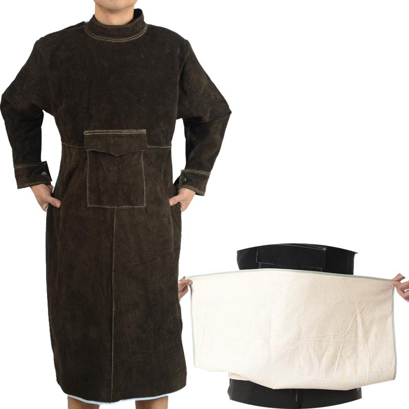 Rindleder Schweißerschürze - Flammenhemmend, Wärmeisolierend, Verbrühschutzanzug für Lichtbogenschweißen