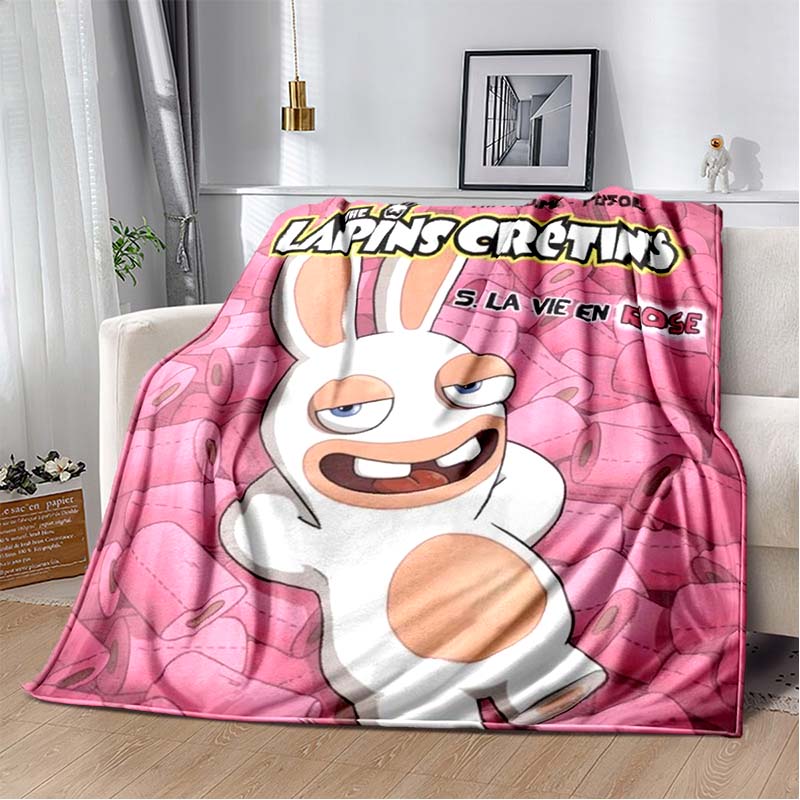 GAME Raving Rabbids Blanket,portable and Suitable for All Seasons, Making A Unique Birthday Gift.A Soft Flannel Blanket