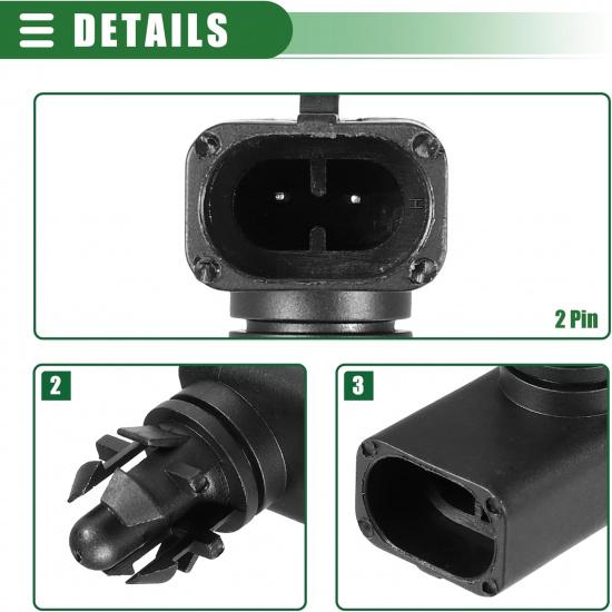 

Motoforti Ambient Air Temperature Sensor, for GMC Sierra 3500 HD 2007-2014, Plastic, No.25775833, Black