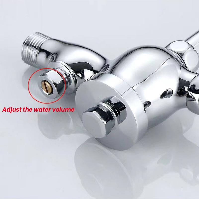 Durable Toilet Flushing Flaush Valve Zinc Alloy Toilet Water Tank Valve Bathroom Toilet Valve Hotel Hand Pressing Flushing Tool