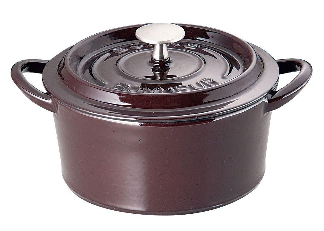 

Ishigaki Sangyo Bon Bonnet Cocotte, 22cm, Aubergine, Cast Iron, China, ABVB812