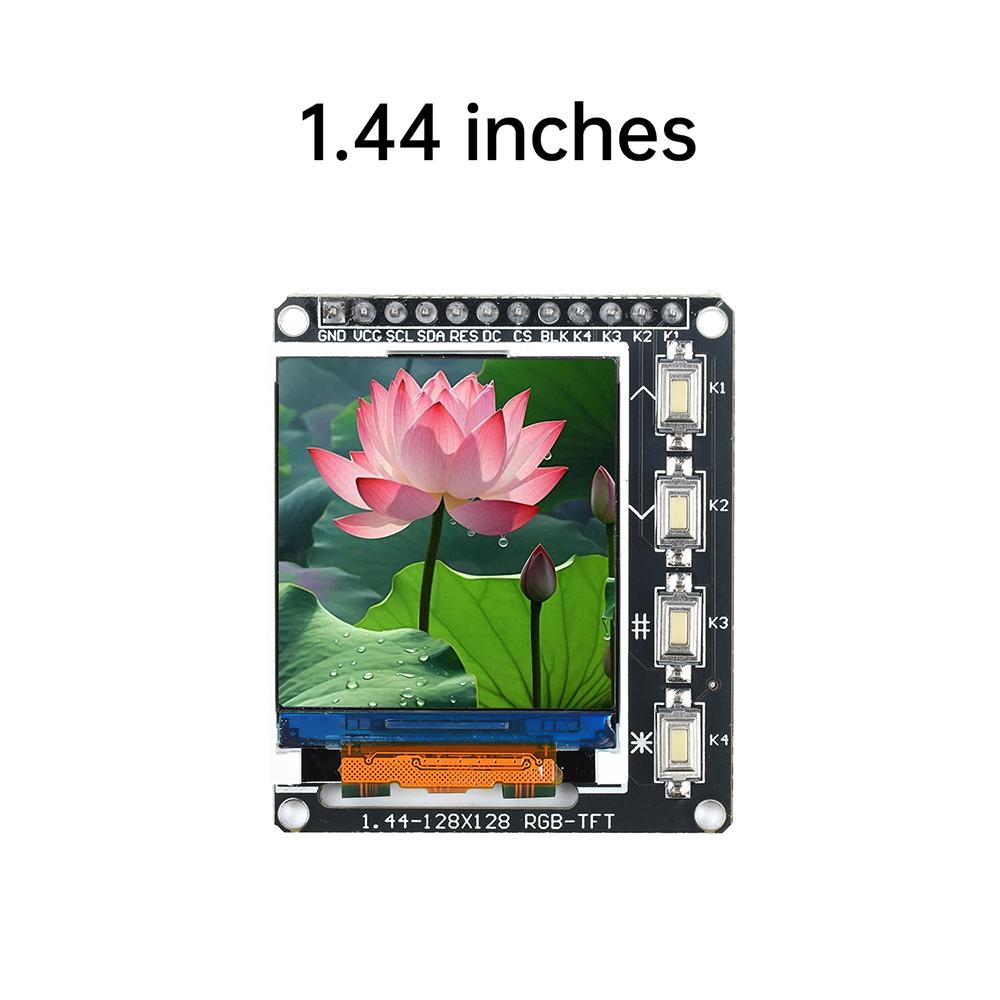 0.96/1.3/1.44/1.8-inch TFT IPS Color Screen LCD Display Module with 4 Buttons ST7735 / ST7789 Driver Interface SPI