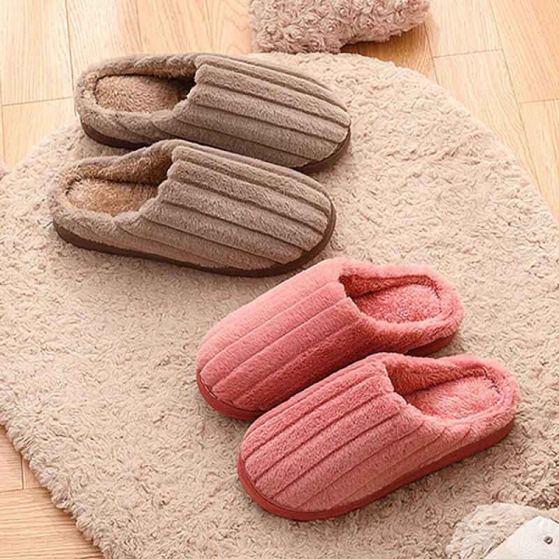 Office Living Room Noise Prevention Thermal Cushion Fur Slippers LS60 pink 2700₽
