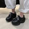 Fashion Hollow Out Breathable Chunky Sneakers Women 2025 Summer Fashion Platform Sports Shoes Woman Non Slip Thick Sole Vulcanized Shoes