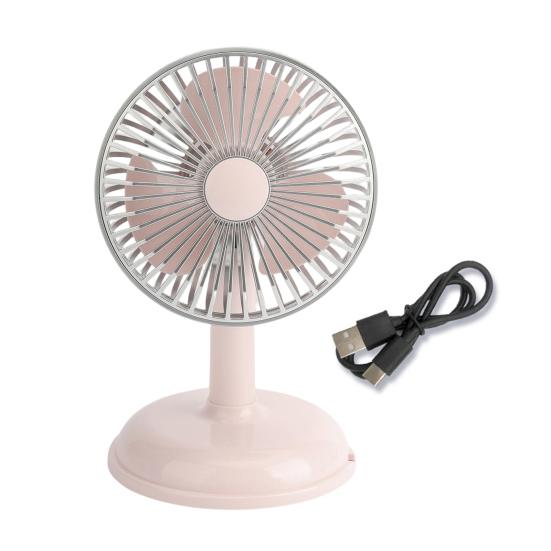 Mini Ventilador Portátil com Cabeça Inclinável de 90 Graus Ventilador de Mesa Recarregável para Casa Escritório Viagem 3 Velocidades Ajustáveis Baixo Ruído Tampa Removível
