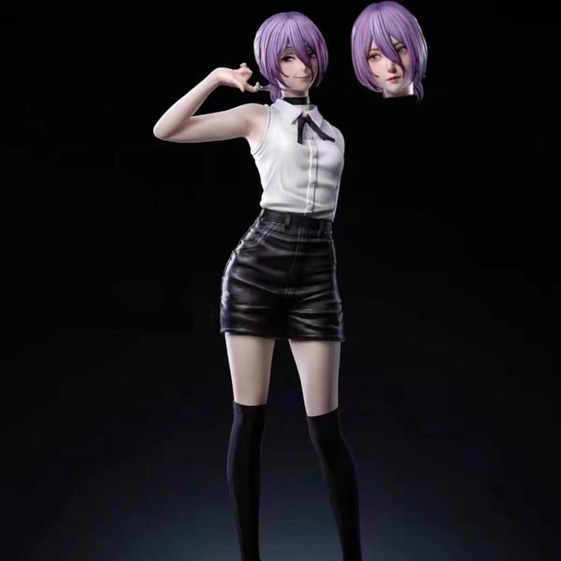 Chainsaw Man Reze Teufelsfiguren Statische Statue Figur Zweiköpfige Skulptur Kann Ausgetauscht werden Schreibtischverzierung Trendige Schöne Spielzeuge