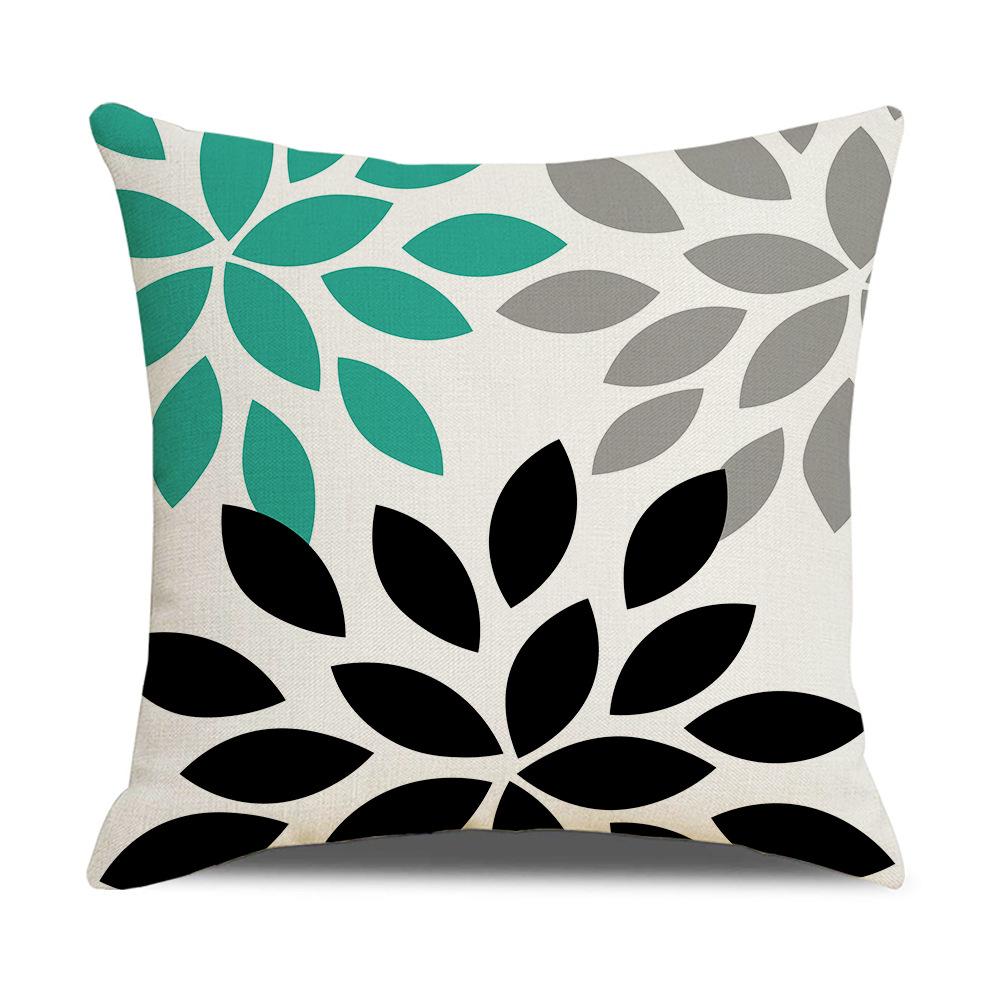 Daily Household Products Classic Simple Geometric Pillowcase Linen Office Cushion Waist Pillowcase