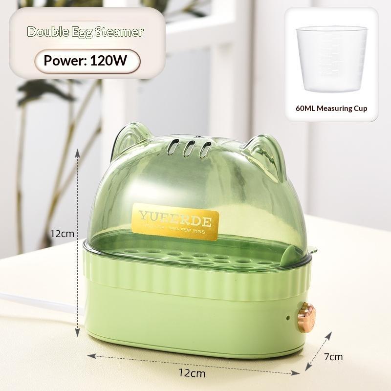 Automatic Power Off Egg Cooker Cute Cat Shaped Electric Egg Steamer Boiler BPA Free for Dorm Student Breakfast Prep
