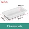 Plat à aliments rectangulaire en céramique pour réchaud à buffet Shengjia