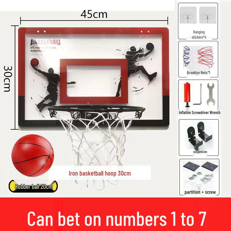 Punch-Free Foldable Basketball and Volleyball Hoop for Kids - Indoor/Outdoor Wall-Mounted Dunk Board