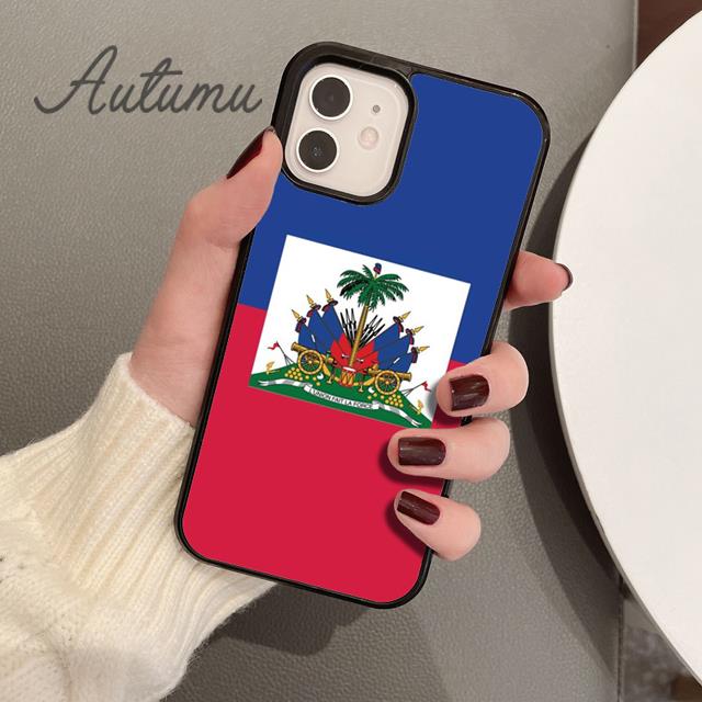 Haiti Haitianische Flagge Handyhülle für iPhone 11 12 13 14 Pro Max mini XR XS SE 2020 6 7 8 Plus Samsung Galaxy S21 S22 Hülle Coque