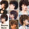 Synthetic Mohawk Hair Clip In Bun Mohawk Kinkys Curly Hair Piece For Black Women Cosplay And Party Wear