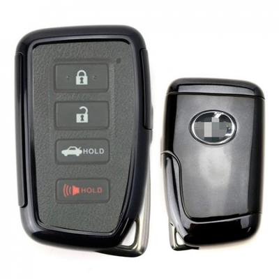 Black TPU Key Fob Cover W/ Button Cover Panel For Lexus IS ES GS RC NX RX LX Key