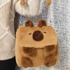 Cute Cartoon Capybara Plush Backpack With Adjustable Straps For Use Daily