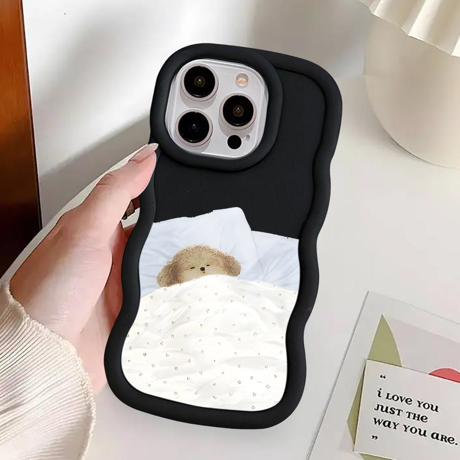 Cartoon Dog Case for iPhone 17 Air 8 13 XR 12 14 16 Pro Max 15 Plus 11 Soft Phone Cover