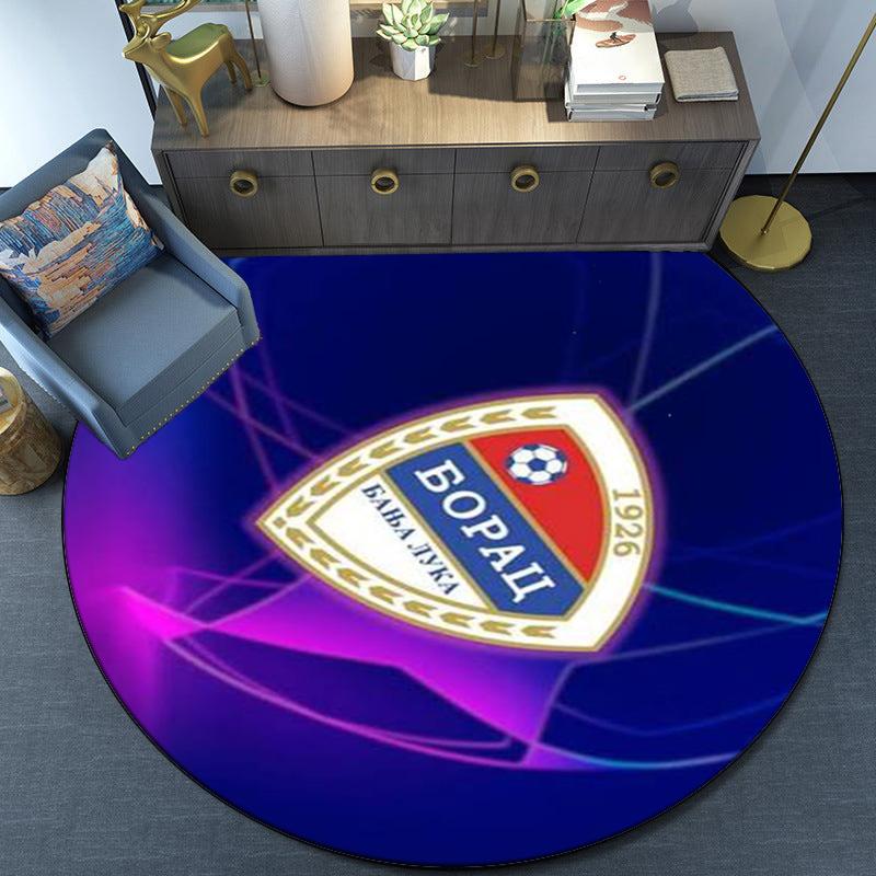Bojcin Badge Celebration Round Rug for Livingroom,Bedroom, Palyroom, Chair Rug, Area rug, Circle Carpet, Fan Christmas gift